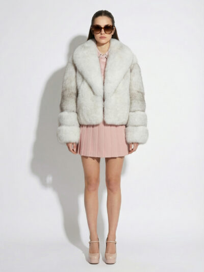 White Fox Fur Coat: Women's Luxury Jacket
