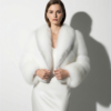 White Shadow Fox Fur Crop Jacket: Women's Luxury