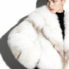 White Amber Fox Fur Coat