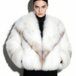 White Amber Fox Fur Coat