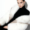 White Amber Fox Fur Coat