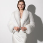 White Shadow Fox Fur Crop Jacket