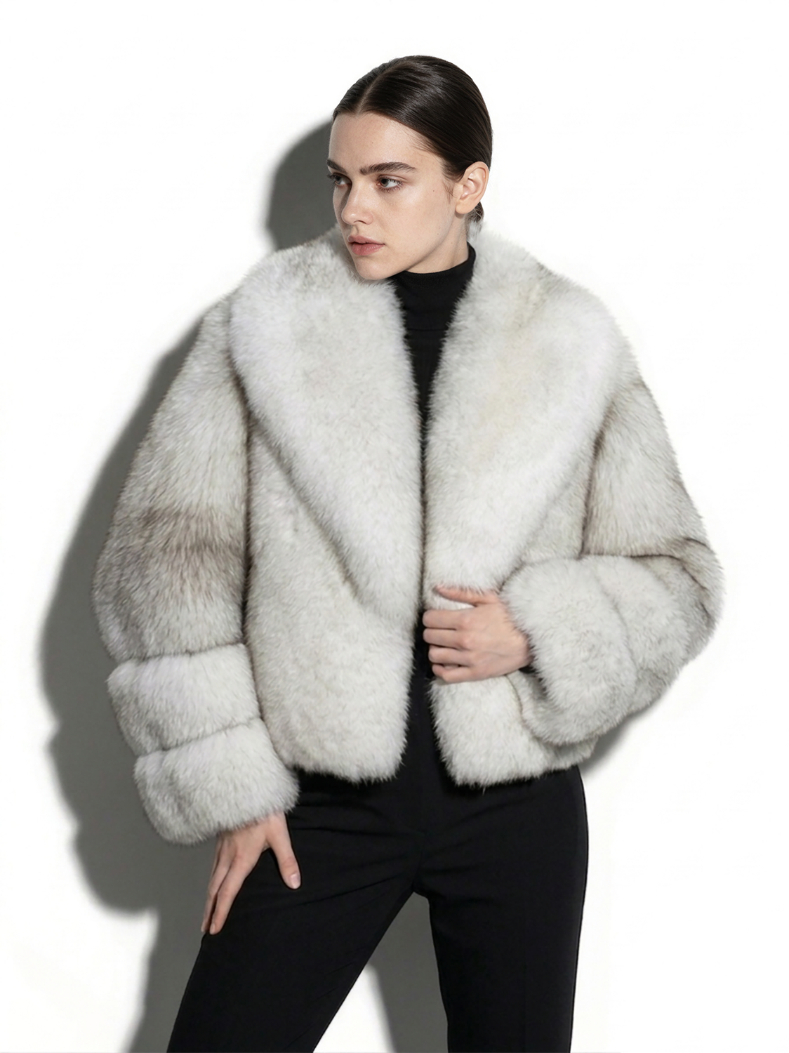 White Fox Fur Jacket