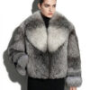 Grey Frost Fox Fur Jacket