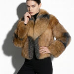Gold Cross Fox Fur Jacket