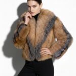 Gold Cross Fox Fur Jacket