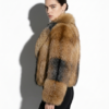 Gold Cross Fox Fur Jacket
