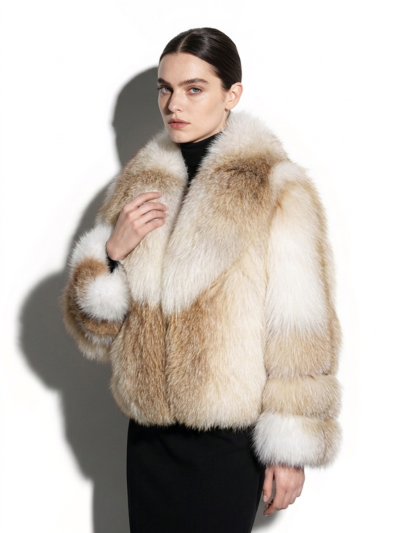 Amber Fox Fur Coat