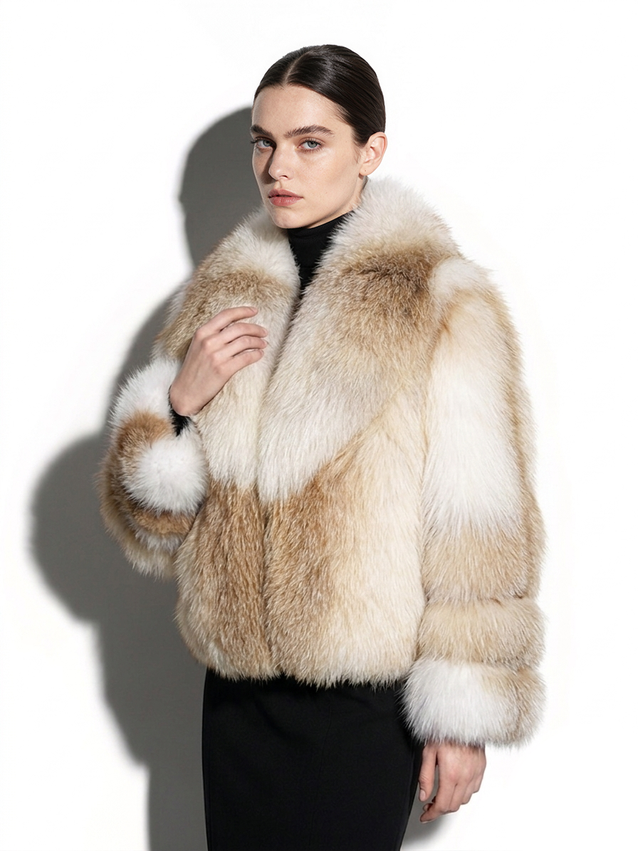 Amber Fox Fur Coat