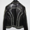 Women's Lambskin Black Genuine Leather Jacket - Studded Beaded