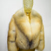Golden Island Fox Fur Coat: Women's Luxury Handmade Jacket