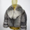 Grey Frost Fox Fur Coat: Women's Luxury Jacket