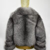 Grey Frost Fox Fur Coat: Women's Luxury Jacket