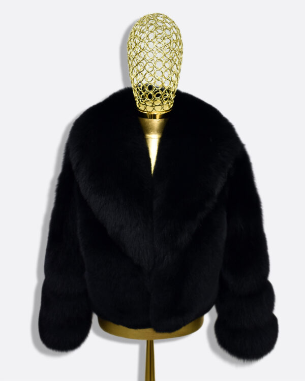 Black Fox Fur Coat: Women's Luxury Jacket
