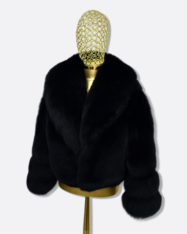 Black Fox Fur Coat: Women's Luxury Jacket