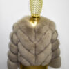 Beige Fox Fur Coat: Women's Luxury Handmade Jacket