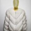 White Fox Fur Coat: Women's Luxury Handmade Jacket