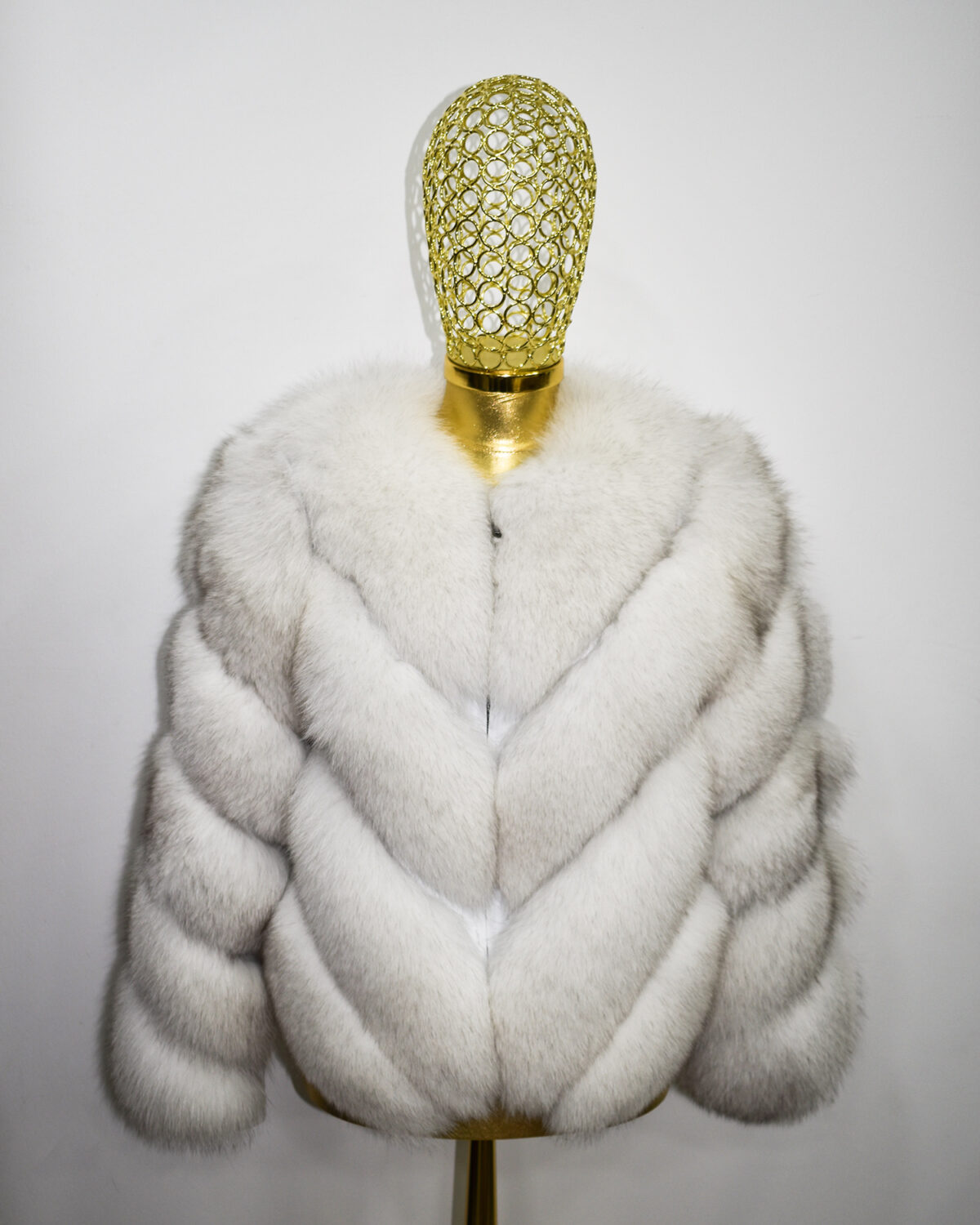 White Fox Fur Coat: Women's Luxury Handmade Jacket