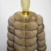 Beige Fox Fur Coat: Women's Luxury Handmade Jacket
