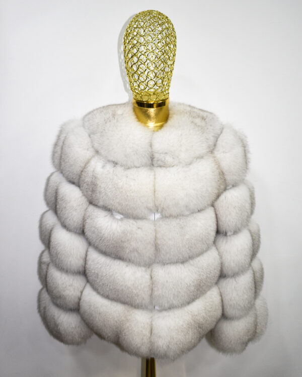 White Fox Fur Coat: Women's Luxury Handmade Jacket
