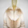 Amber Fox Fur Coat: Women's Luxury Handmade Jacket