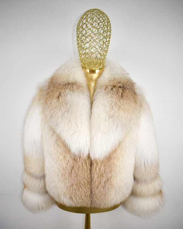 Amber Fox Fur Coat: Women's Luxury Handmade Jacket