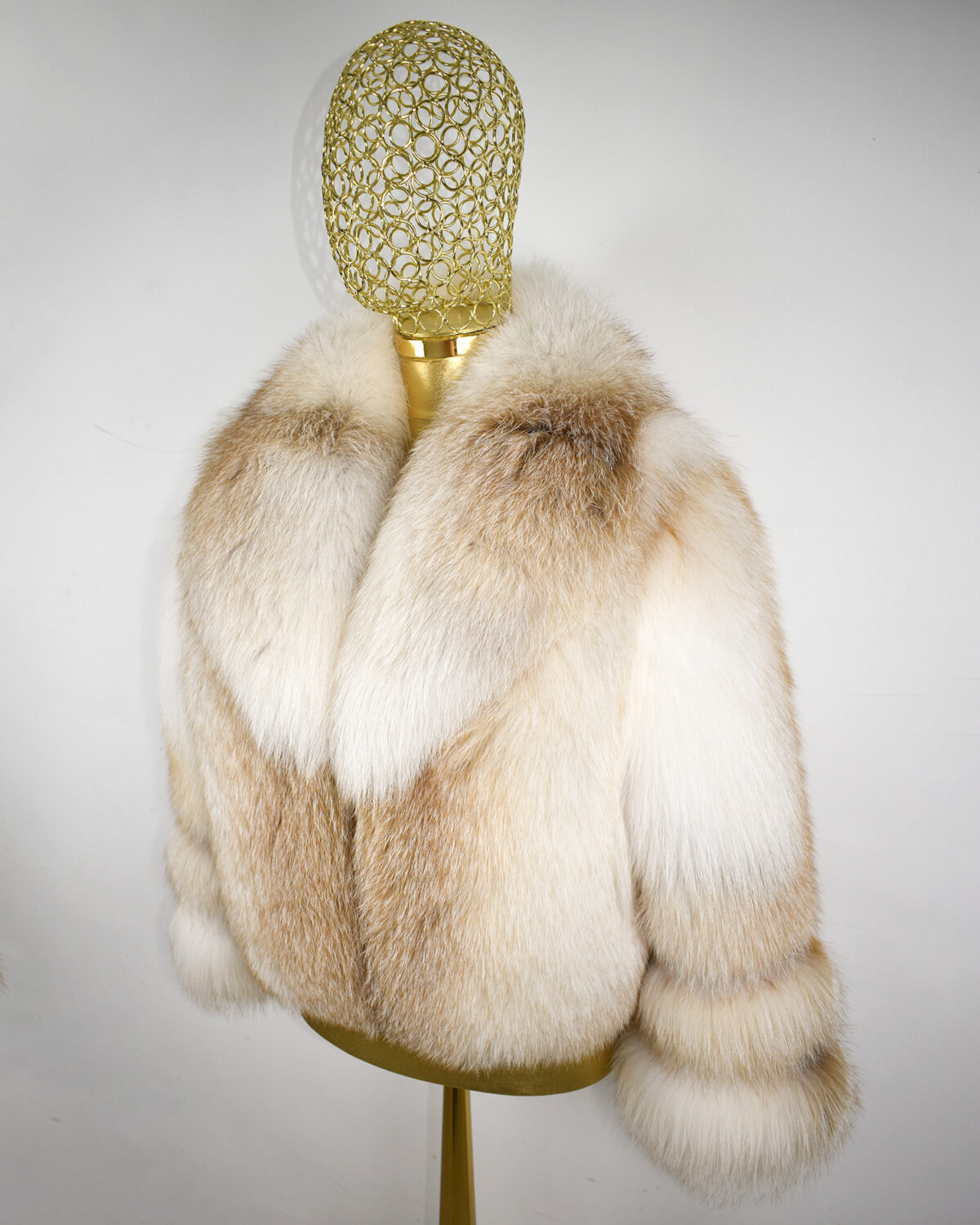 Amber Fox Fur Coat: Women's Luxury Handmade Jacket