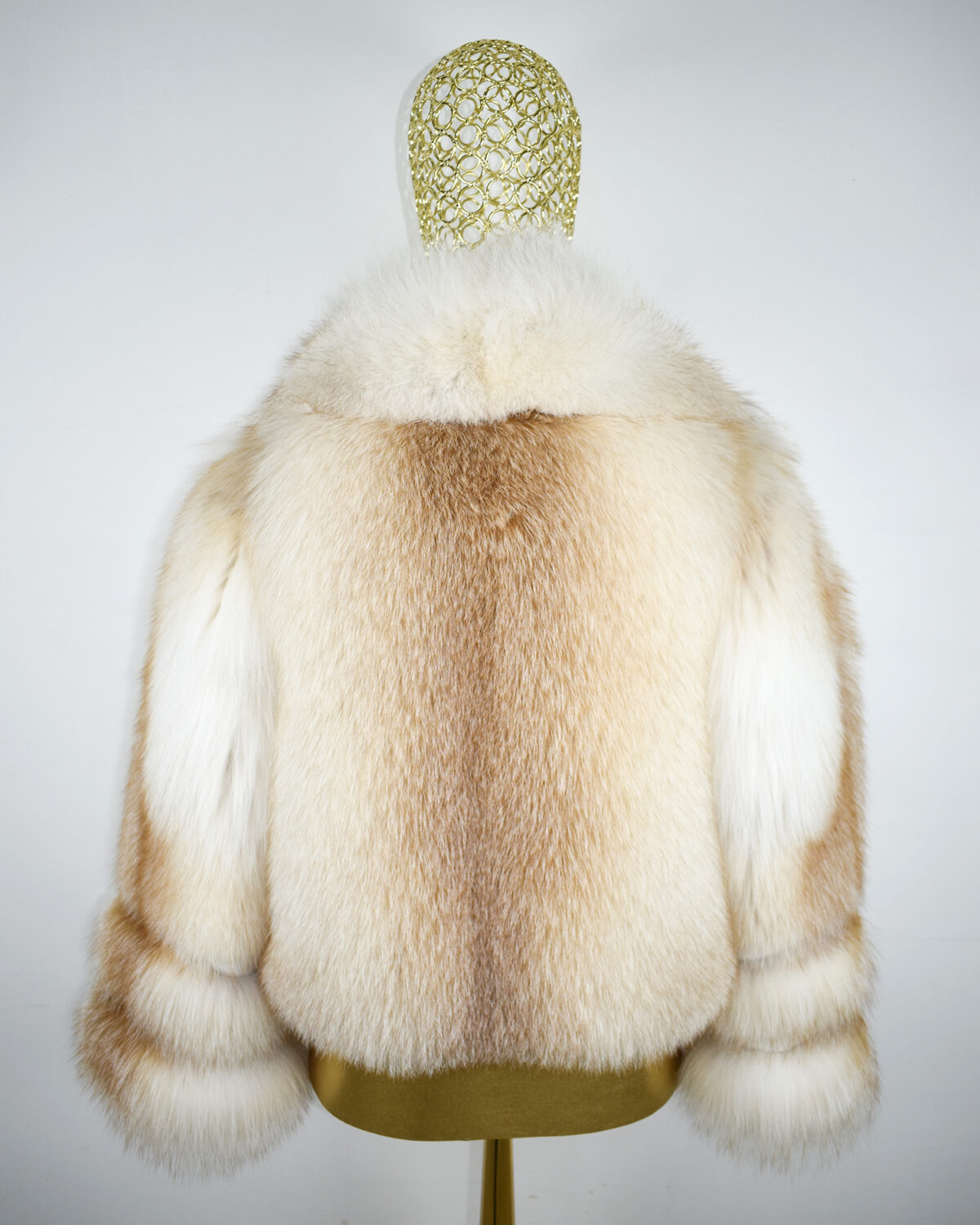 Amber Fox Fur Coat: Women's Luxury Handmade Jacket