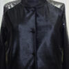 Pony Hair Genuine Python Leather Black Bomber Jacket