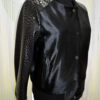 Pony Hair Genuine Python Leather Black Bomber Jacket