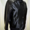 Pony Hair Genuine Python Leather Black Bomber Jacket