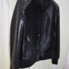 Pony Hair Genuine Python Leather Black Bomber Jacket