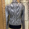 Genuine Python Leather Exotic Snake Skin Natural White Biker Jacket
