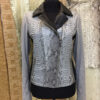Real Python Skin Trim Genuine Suede Luxury White Biker Jacket