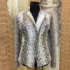 Genuine Python Leather Real Exotic Snake Skin Natural White Biker Jacket