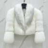 White Shadow Fox Fur Crop Jacket: Women's Luxury