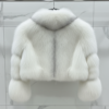 White Shadow Fox Fur Crop Jacket: Women's Luxury