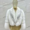 White Shadow Fox Fur Crop Jacket: Women's Luxury