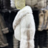 White Amber Fox Fur Coat: Women's Luxury Handmade Jacket