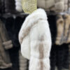 White Amber Fox Fur Coat: Women's Luxury Handmade Jacket