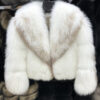 White Amber Fox Fur Coat: Women's Luxury Handmade Jacket