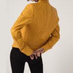 Women's Quilted Genuine Leather Black Yellow Handmade Luxury Jacket