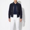 Embossed Trim Metis Suede Blouson