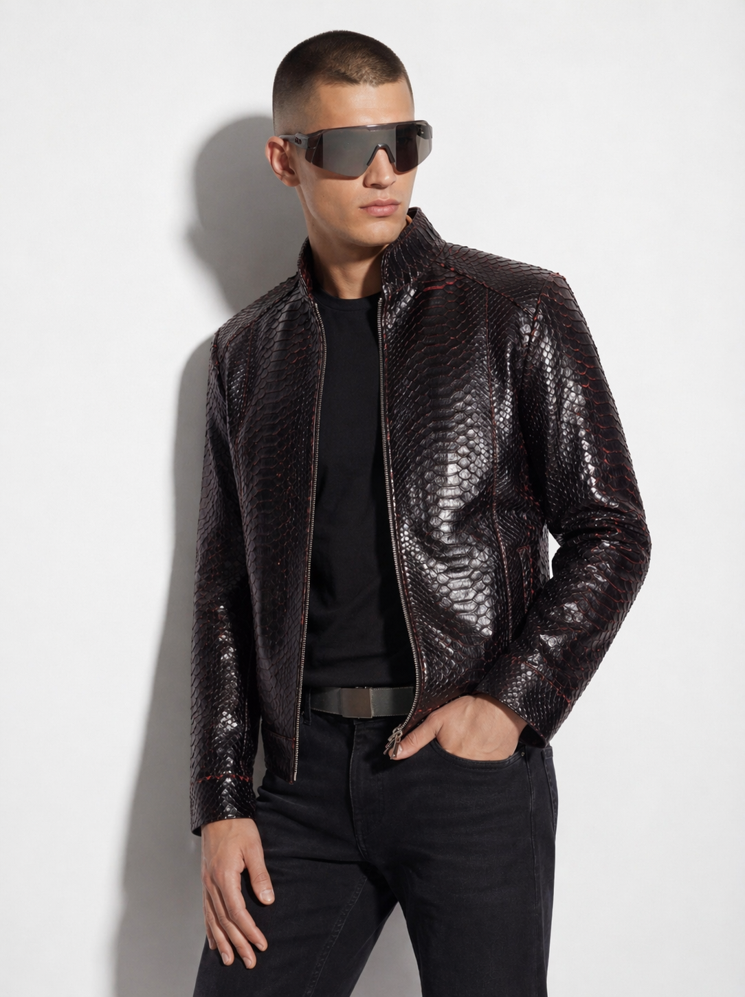 Red and Black Python Jacket