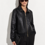 Hand-Woven Lambskin Bomber Jacket