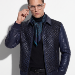 Basketweave Python & Pony Fur Hand Woven Bomber Jacket