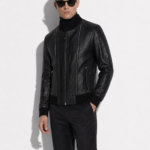 Black Python Bomber Jacket