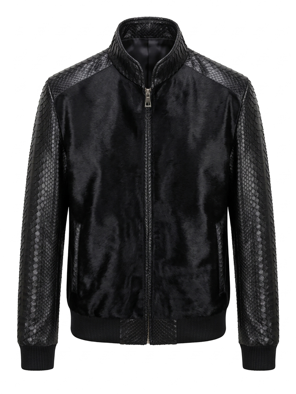 Pony Hair and Python Bomber Jacket 2 Pony Hair and Python Bomber Jacket