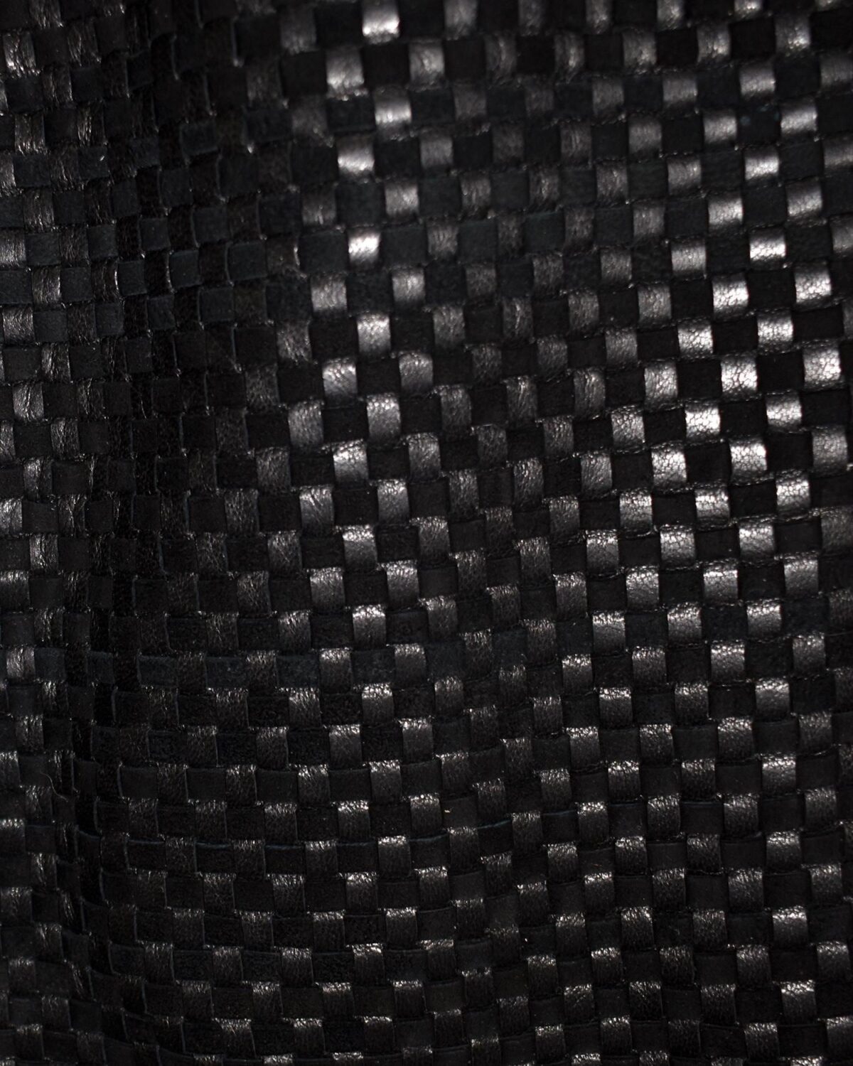 695e597c59f447123fa4e48e.jpg Suede Trim Intrecciato Lambskin Black Hand Woven Genuine Leather Men's Bomber Jacket