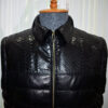 Quilted Lambskin Vest with Python Trim